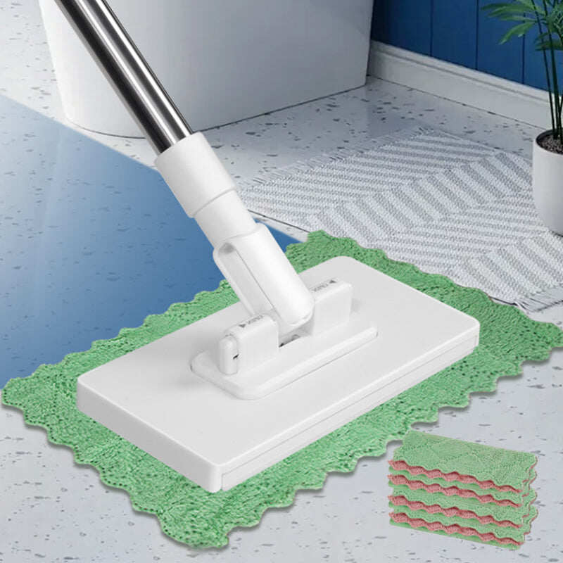 Disposable Dust Mop with 4 Reusable Cloths