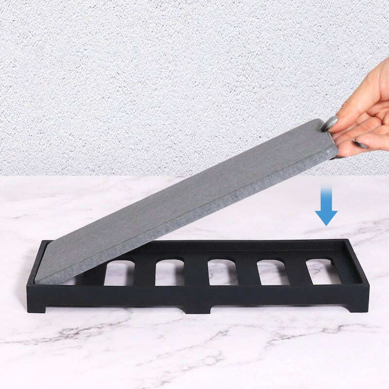 Silicone Diatom Mud Drying Tray with Fast-Absorb Sponge Rack(28 cm)