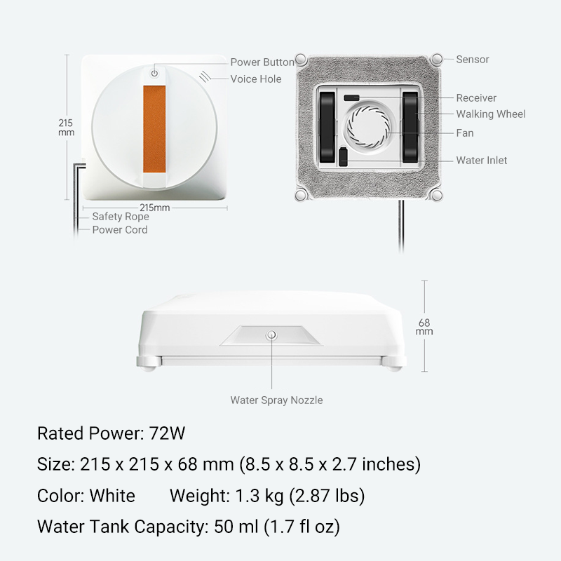 Automatic Window Cleaner with Dual Spray Spots? Streaks? Let this smart robot handle the shine!
