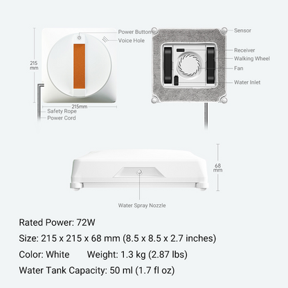 Automatic Window Cleaner with Dual Spray Spots? Streaks? Let this smart robot handle the shine!