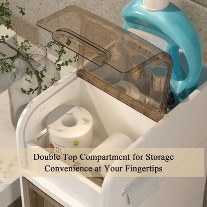 Multi-Layer Bathroom Storage Cabinet and Laundry Basket
