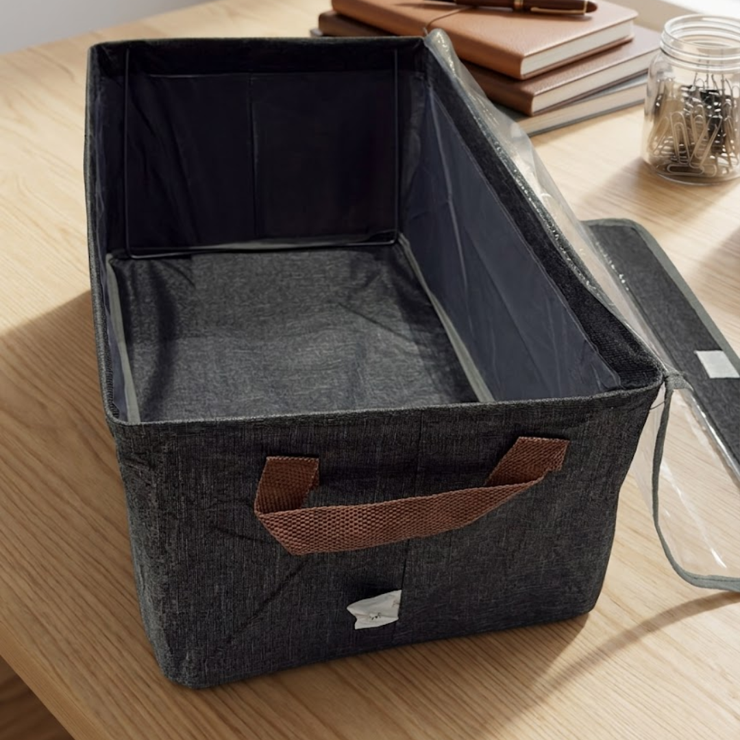 Fold & Stack Dustproof Storage Basket