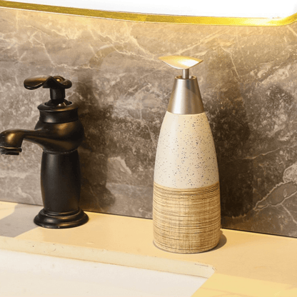 European Style Ceramic Refillable Liquid Dispenser with Elegant Pump(400ml)