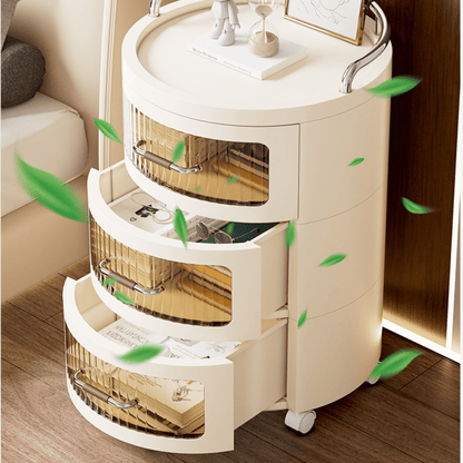 Multi-Layer Plastic Drawer Storage Cabinet with Wheels (43cm)