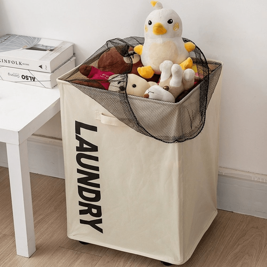 Rolling Laundry Basket with Wheels