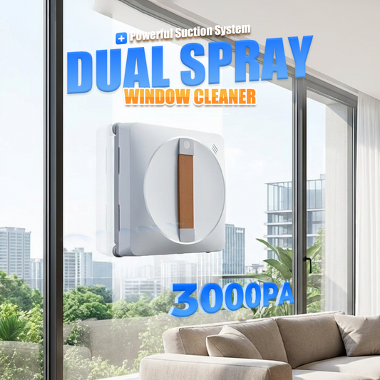 Automatic Window Cleaner with Dual Spray Spots? Streaks? Let this smart robot handle the shine!