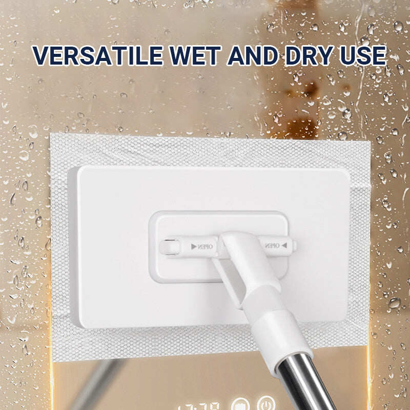 Disposable Dust Mop with 4 Reusable Cloths
