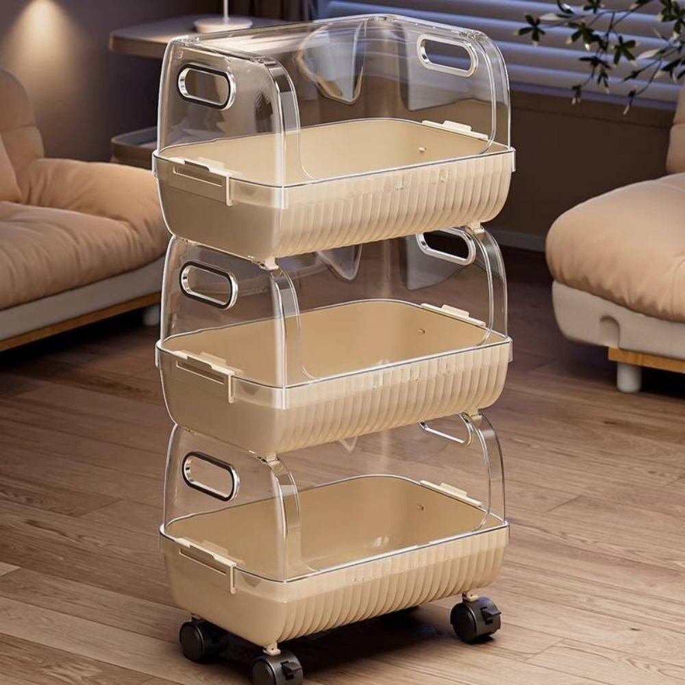 Multi-Layer Rolling Household Storage Trolley