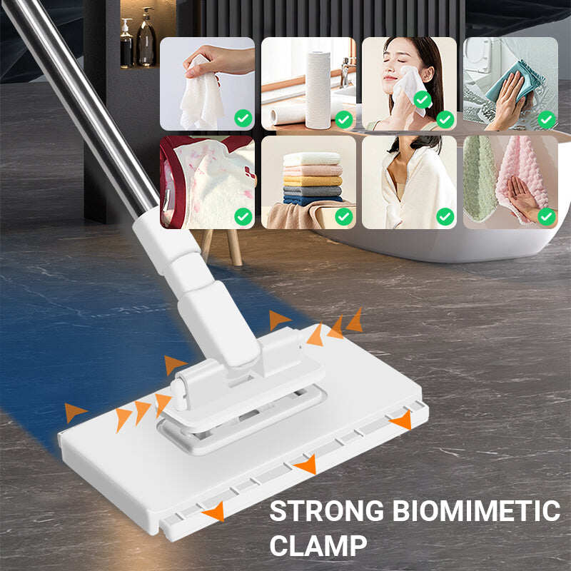 Disposable Dust Mop with 4 Reusable Cloths