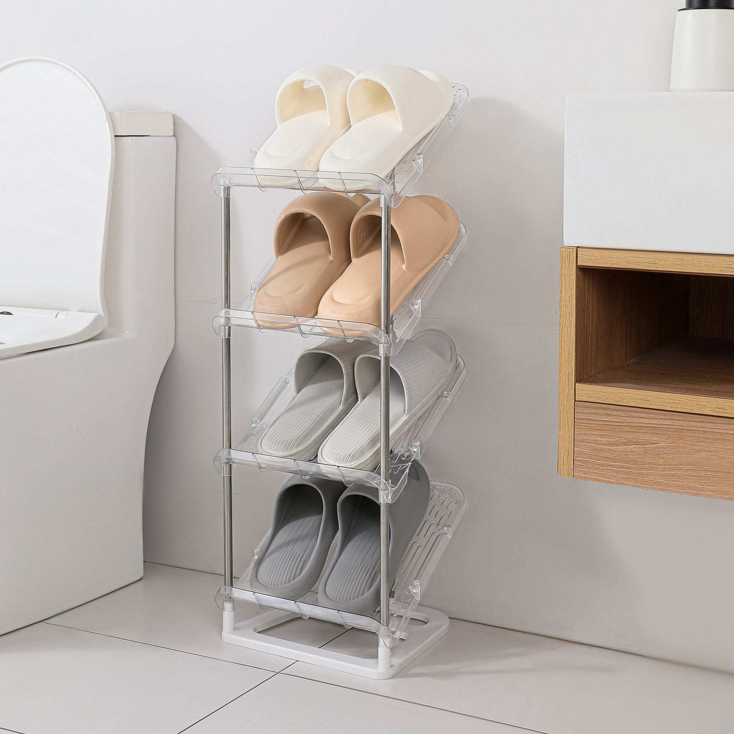 Multi-layer Stackable Steel Shoe Stand