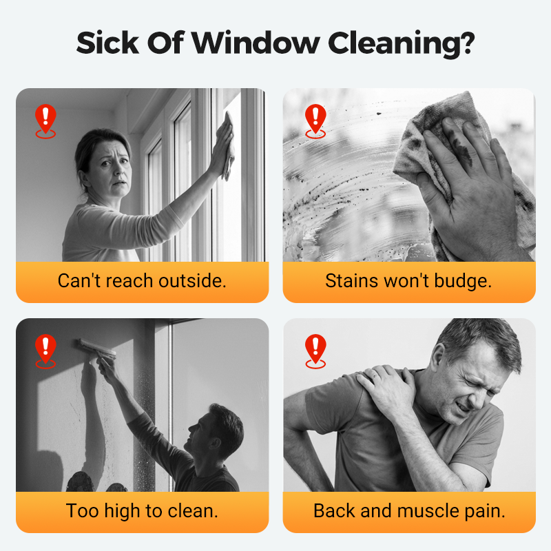 Automatic Window Cleaner with Dual Spray Spots? Streaks? Let this smart robot handle the shine!