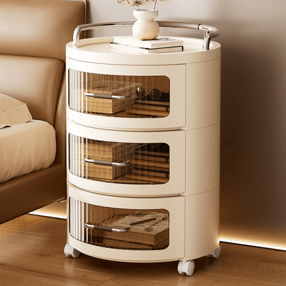 Multi-Layer Plastic Drawer Storage Cabinet with Wheels (43cm)