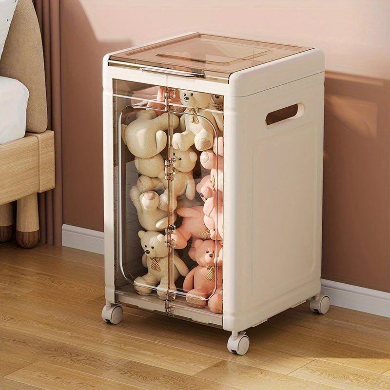 Multi-Use Foldable Transparent Storage Box with Wheels