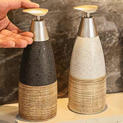European Style Ceramic Refillable Liquid Dispenser with Elegant Pump(400ml)
