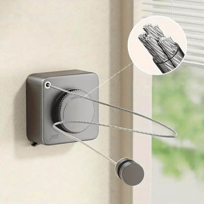 Retractable Indoor Outdoor Clothesline with Anti-Droop Design